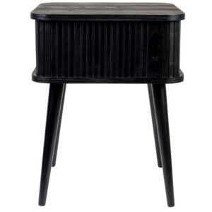 Černý jasanový odkládací stolek ZUIVER BARBIER 45 x 45 cm
