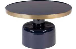 Modrý kovový konferenční stolek ZUIVER GLAM 60 cm