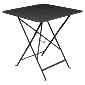 Černý kovový skládací stůl Fermob Bistro 71 x 71 cm