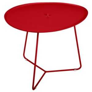 Makově červený kovový konferenční stolek Fermob Cocotte 44 x 55 cm