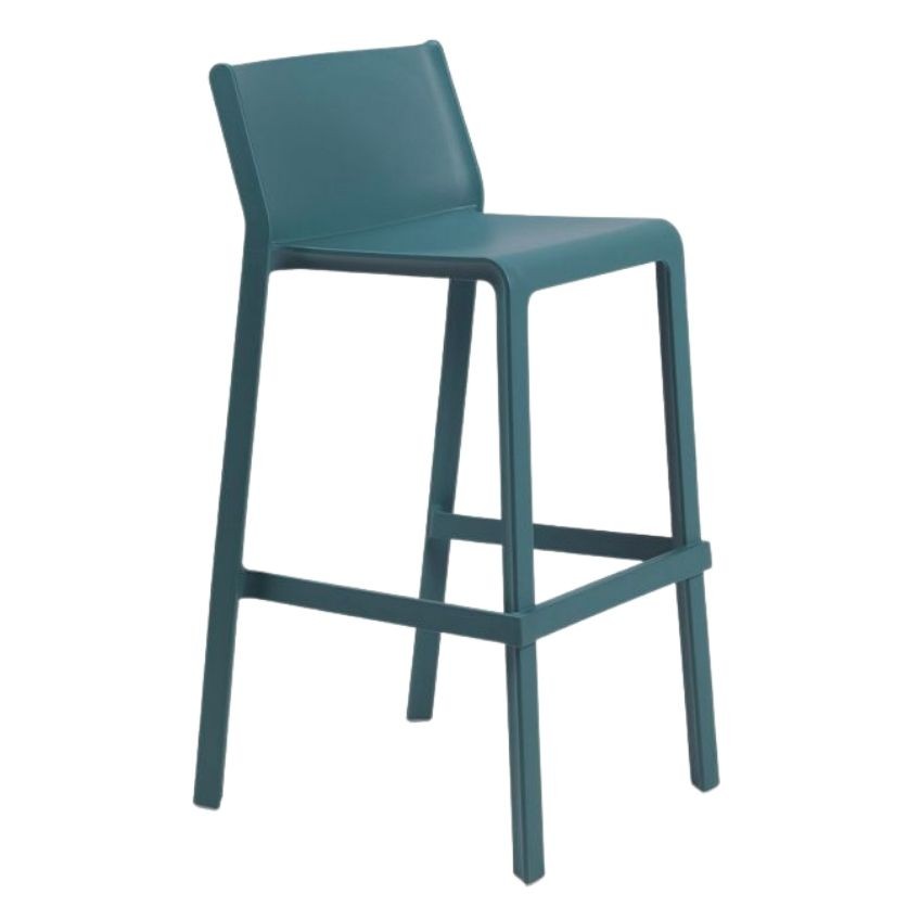 Nardi Petrolejově modrá plastová barová židle Trill 76 cm