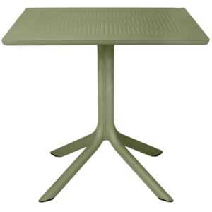 Nardi Zelený plastový zahradní stůl Clip 80 x 80 cm