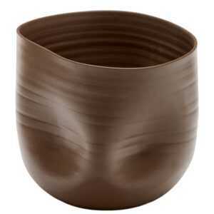 Hnědá keramická váza Kave Home Macarelleta 21 cm