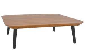 Dřevěný konferenční stolek RAGABA CONTRAST TETRA 110 x 110 cm s černou podnoží