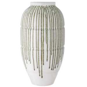 Bílo-zelená kameninová váza Bloomingville Scarlet 25