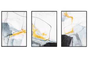 Set tří abstraktních obrazů Somcasa Money 70 x 50 cm