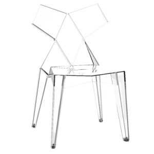 VONDOM Transparentní plastová jídelní židle KIMONO