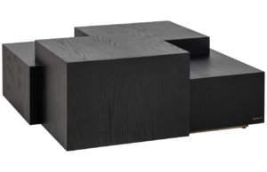 Černý dubový konferenční stolek Richmond Lennox 100 x 100 cm
