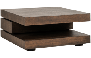 Hnědý dubový konferenční stolek Richmond Oakura 90 x 90 cm