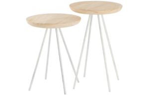 Set dvou dřevěných odkládacích stolků J-line Cram 53/46 cm