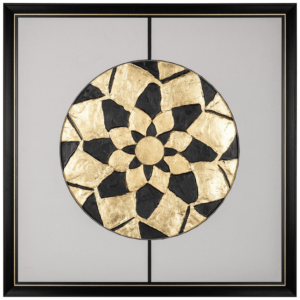 Zlato-černý obraz Richmond Sun 73 x 73 cm