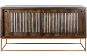 Moebel Living Tmavě hnědá masivní komoda Anastasia 160 x 45 cm