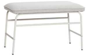 Šedá čalouněná lavice Hübsch Mist 70 cm